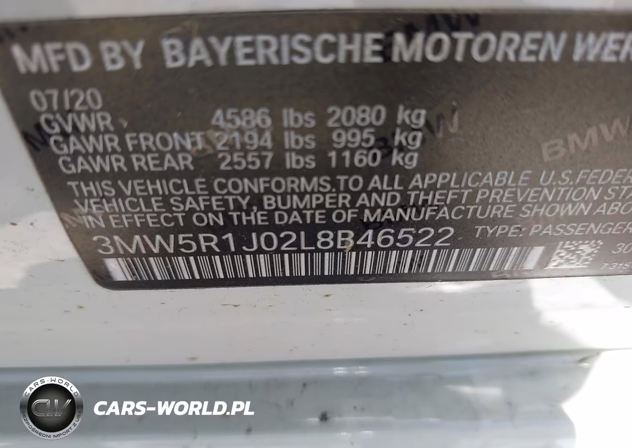 2020 BMW 330I VIN:3MW5R1J02L8B46522 - 9