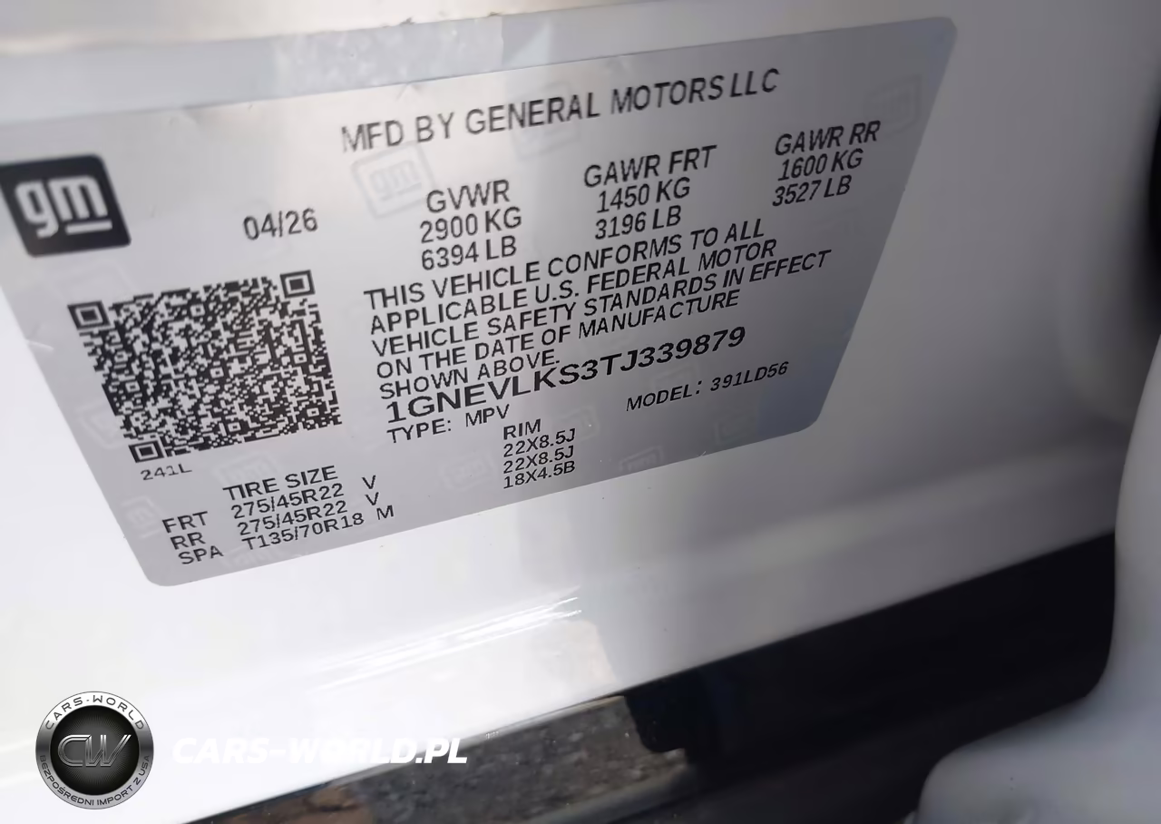 2026 Chevrolet Traverse Awd Rs VIN:1GNEVLKS3TJ339879 - 9