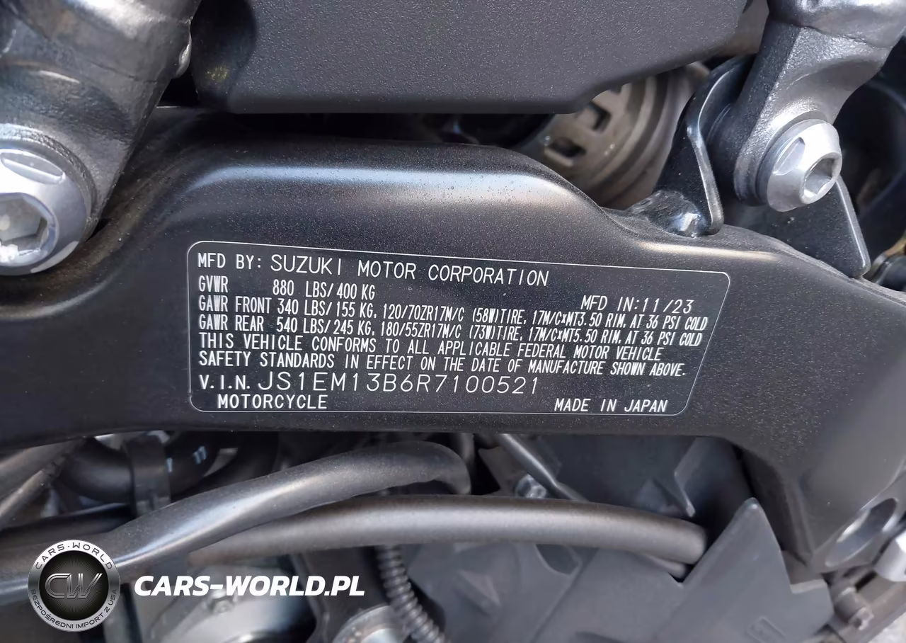 2024 Suzuki Gsx800 F VIN:JS1EM13B6R7100521 - 10