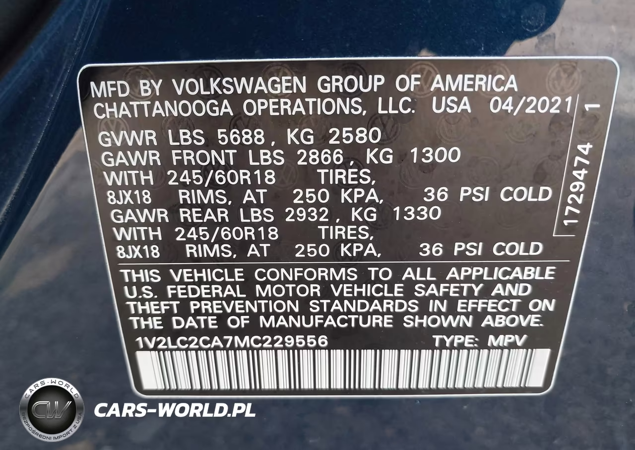 2021 Volkswagen Atlas Cross Sport 2.0T Se VIN:1V2LC2CA7MC229556 - 9