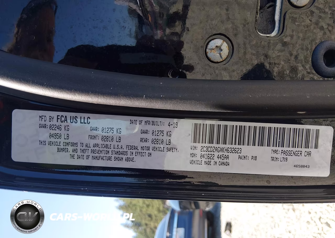 2019 Dodge Challenger Sxt VIN:2C3CDZAGXKH632623 - 9