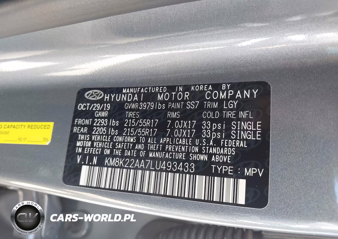 2020 Hyundai Kona Sel VIN:KM8K22AA7LU493433 - 9