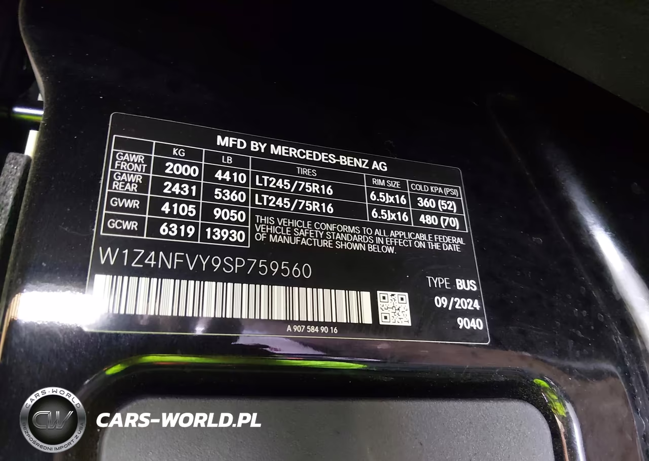 2025 Mercedes-Benz Sprinter 2500 Standard Roof 4-Cyl Diesel Ho VIN:W1Z4NFVY9SP759560 - 9