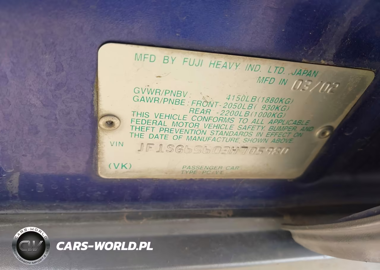 2003 Subaru Forester Xs VIN:JF1SG65603H705980 - 9