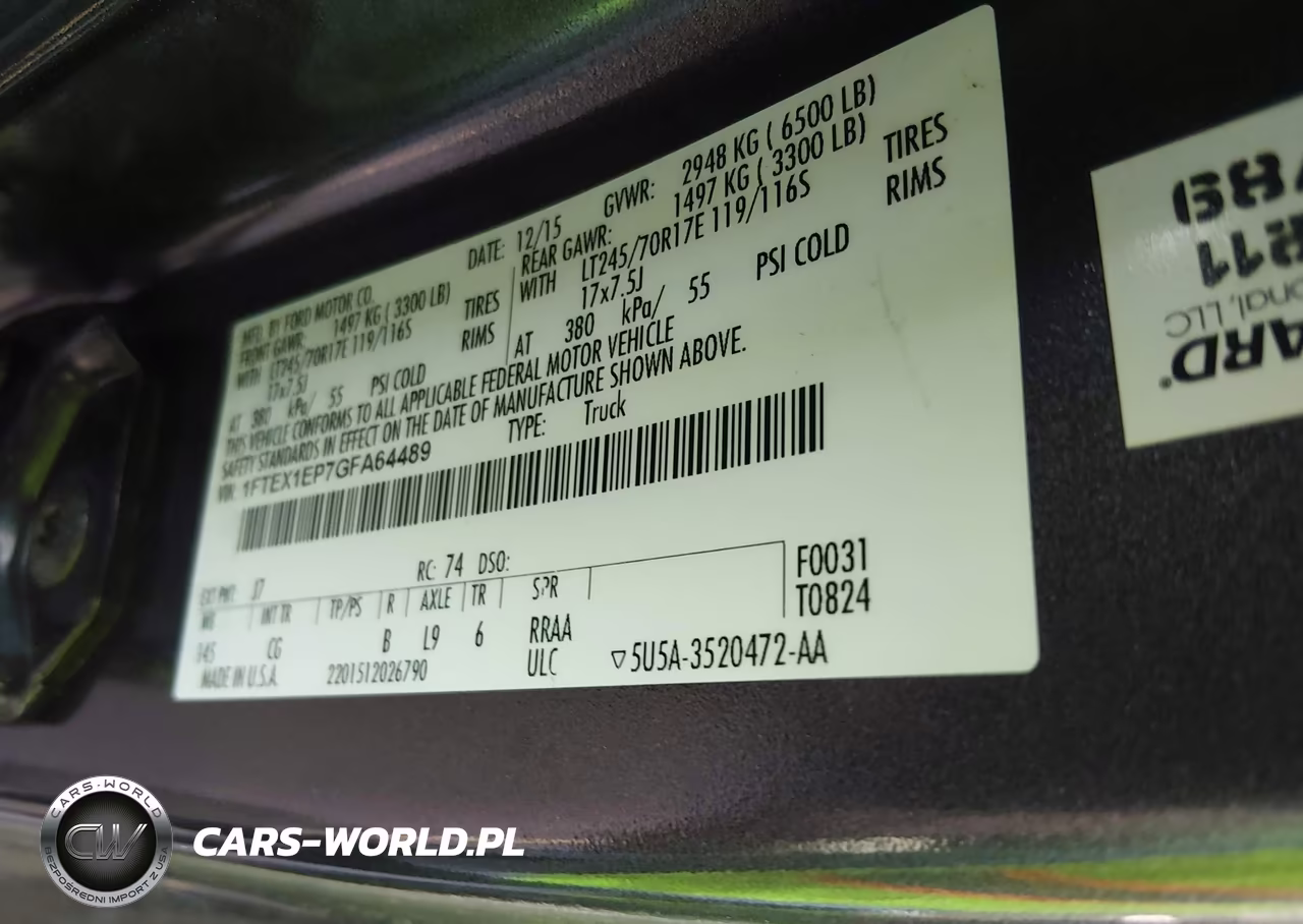 2016 Ford F-150 Lariat-Xl-Xlt VIN:1FTEX1EP7GFA64489 - 9