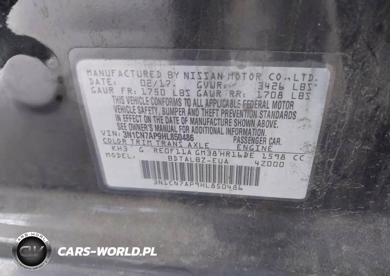 2017 Nissan Versa 1.6 Sv VIN:3N1CN7AP9HL850486 - 9