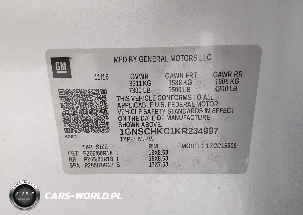 2019 Chevrolet Suburban Lt VIN:1GNSCHKC1KR234997 - 9