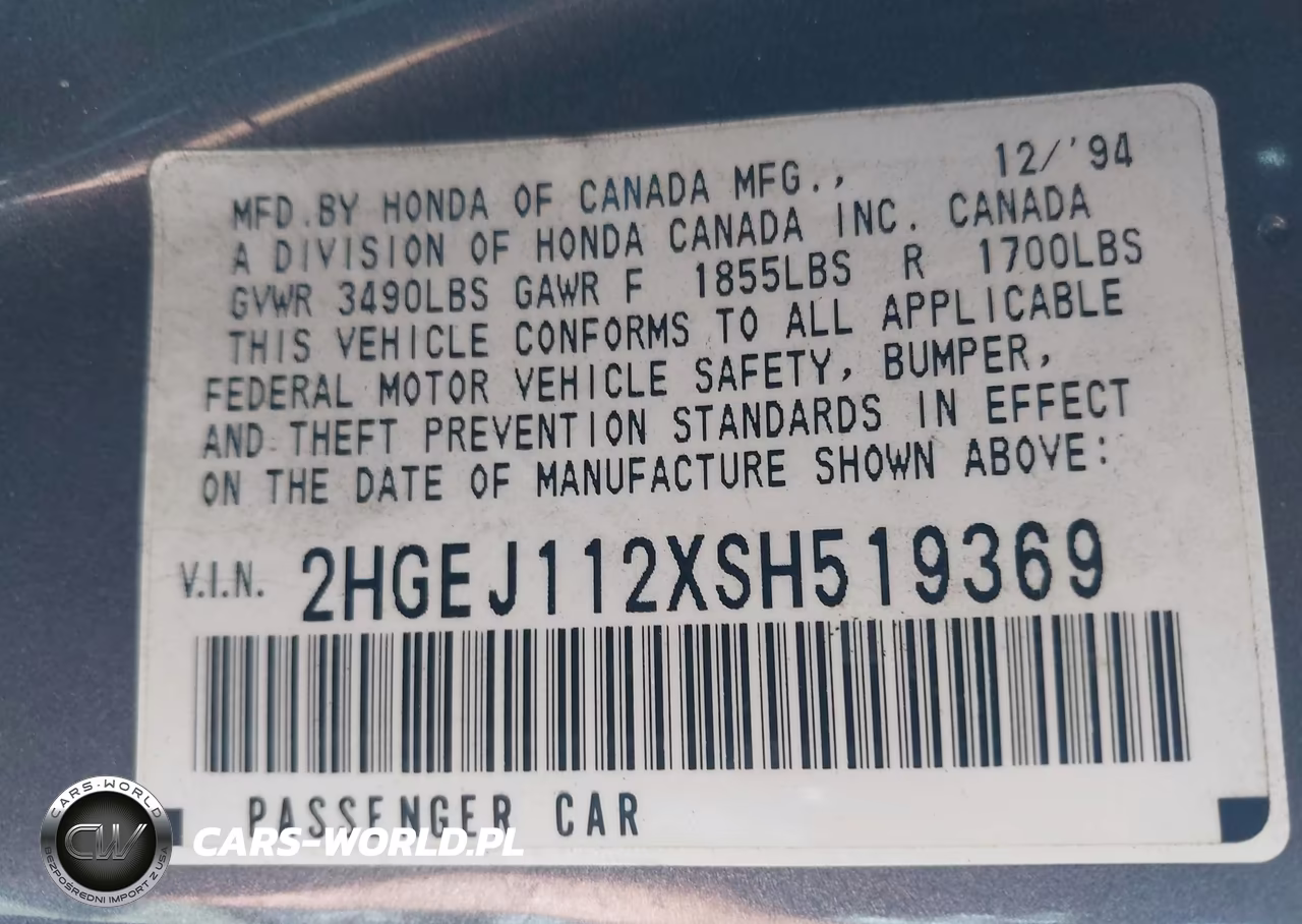 1995 Honda Civic Ex VIN:2HGEJ112XSH519369 - 9