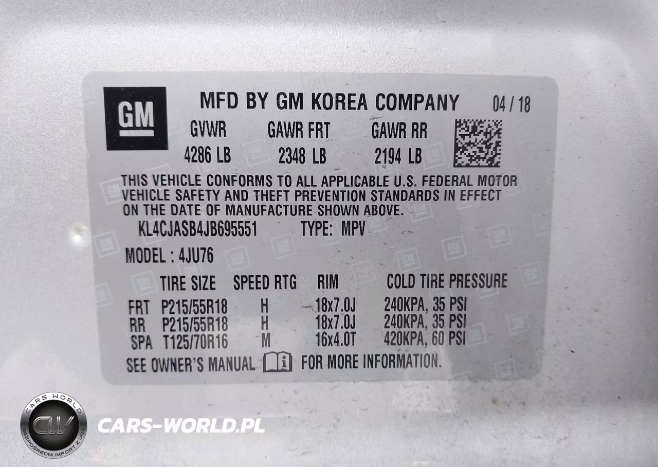 2018 Buick Encore Preferred VIN:KL4CJASB4JB695551 - 9