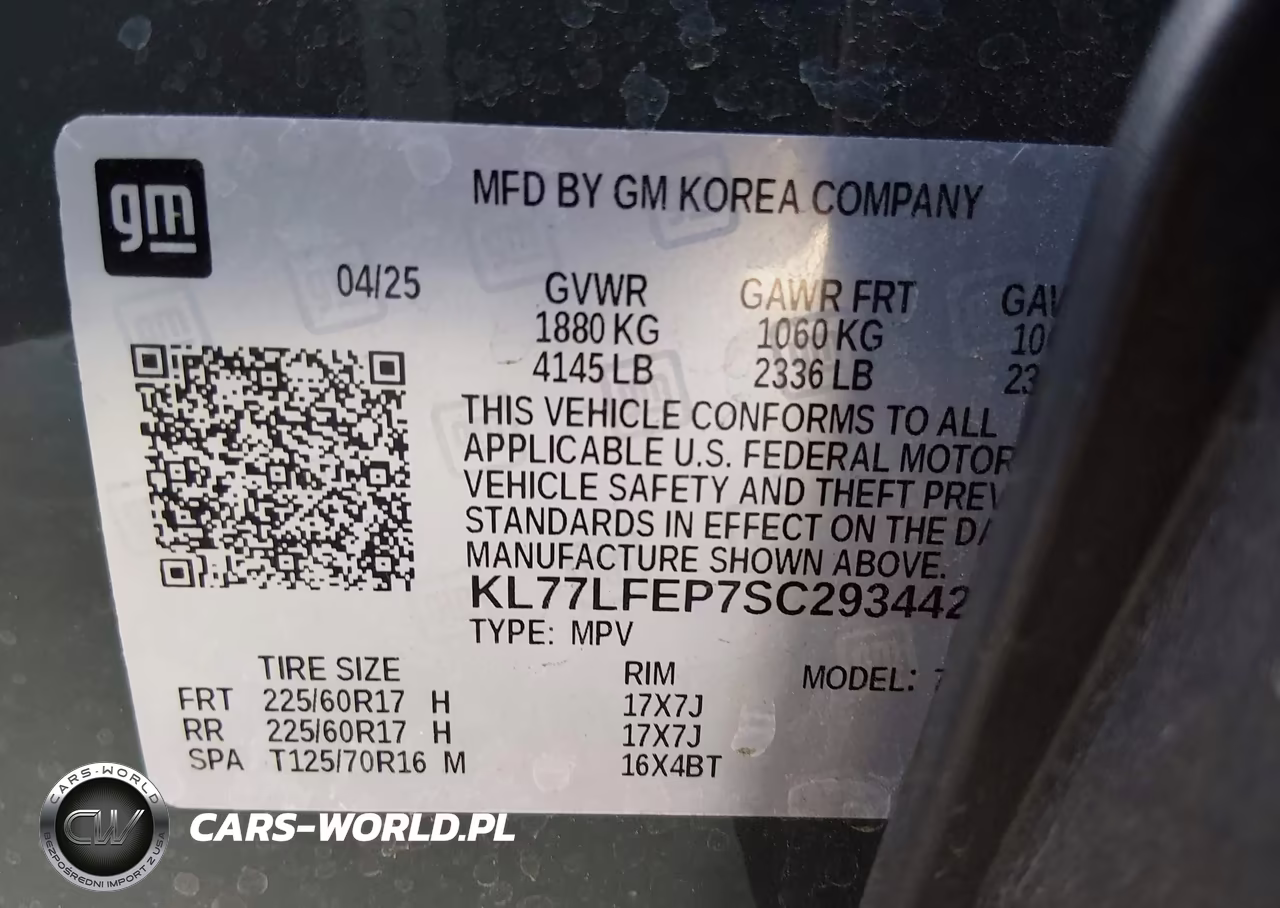 2025 Chevrolet Trax Fwd Ls VIN:KL77LFEP7SC293442 - 9