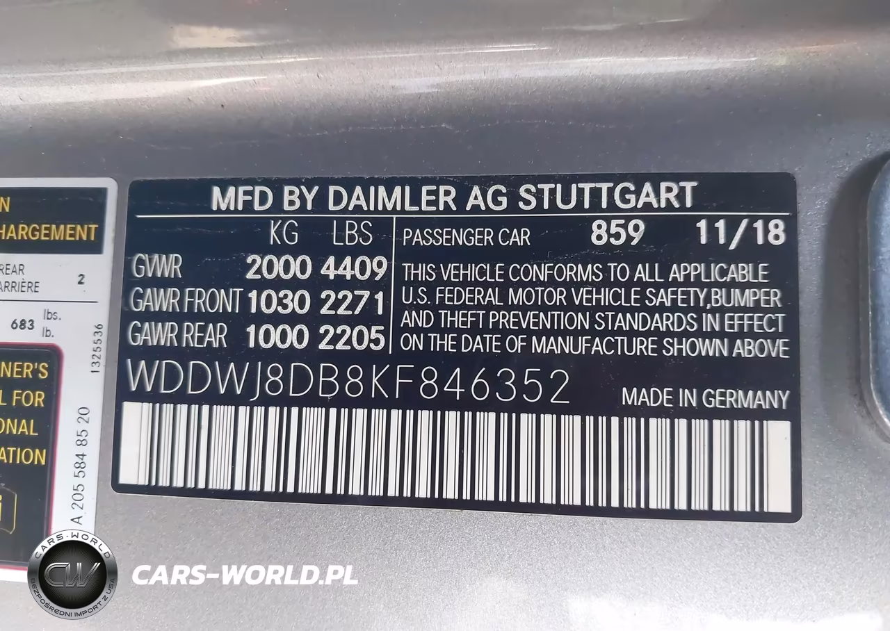 2019 Mercedes-Benz C 300 VIN:WDDWJ8DB8KF846352 - 9