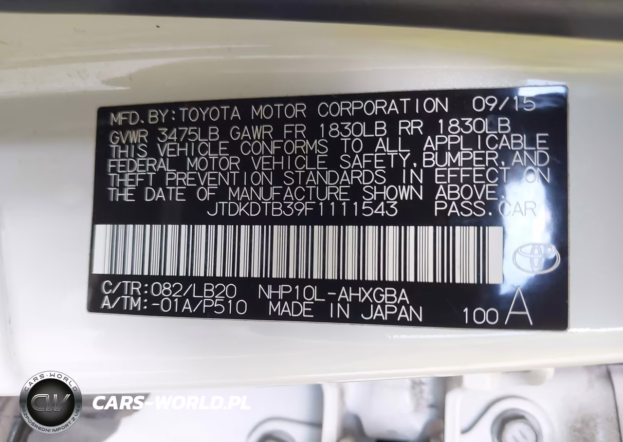 2015 Toyota Prius C Four VIN:JTDKDTB39F1111543 - 8