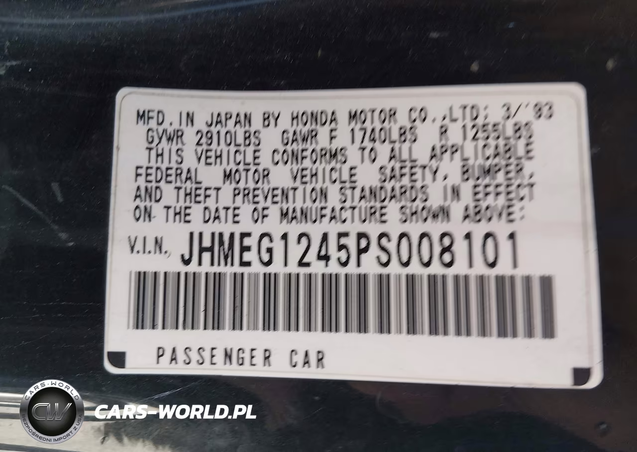1993 Honda Civic Del Sol S VIN:JHMEG1245PS008101 - 9