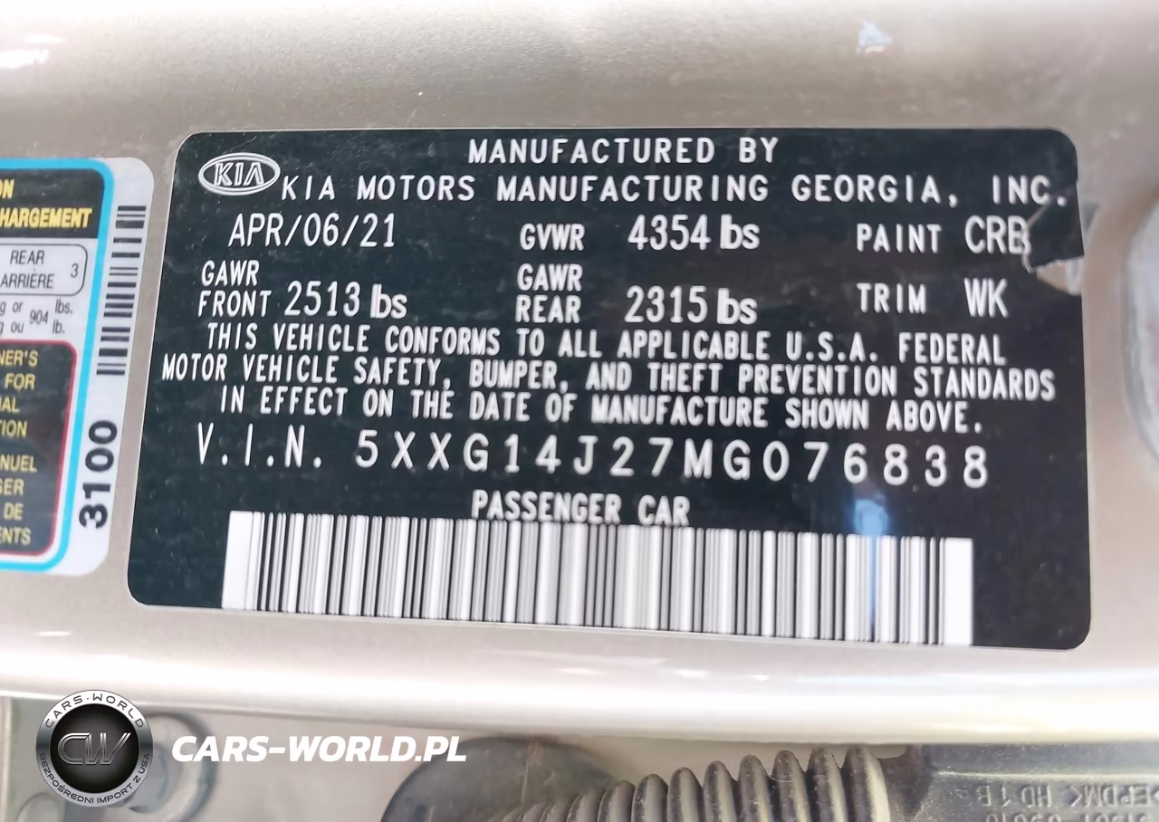 2021 Kia K5 Lxs VIN:5XXG14J27MG076838 - 9