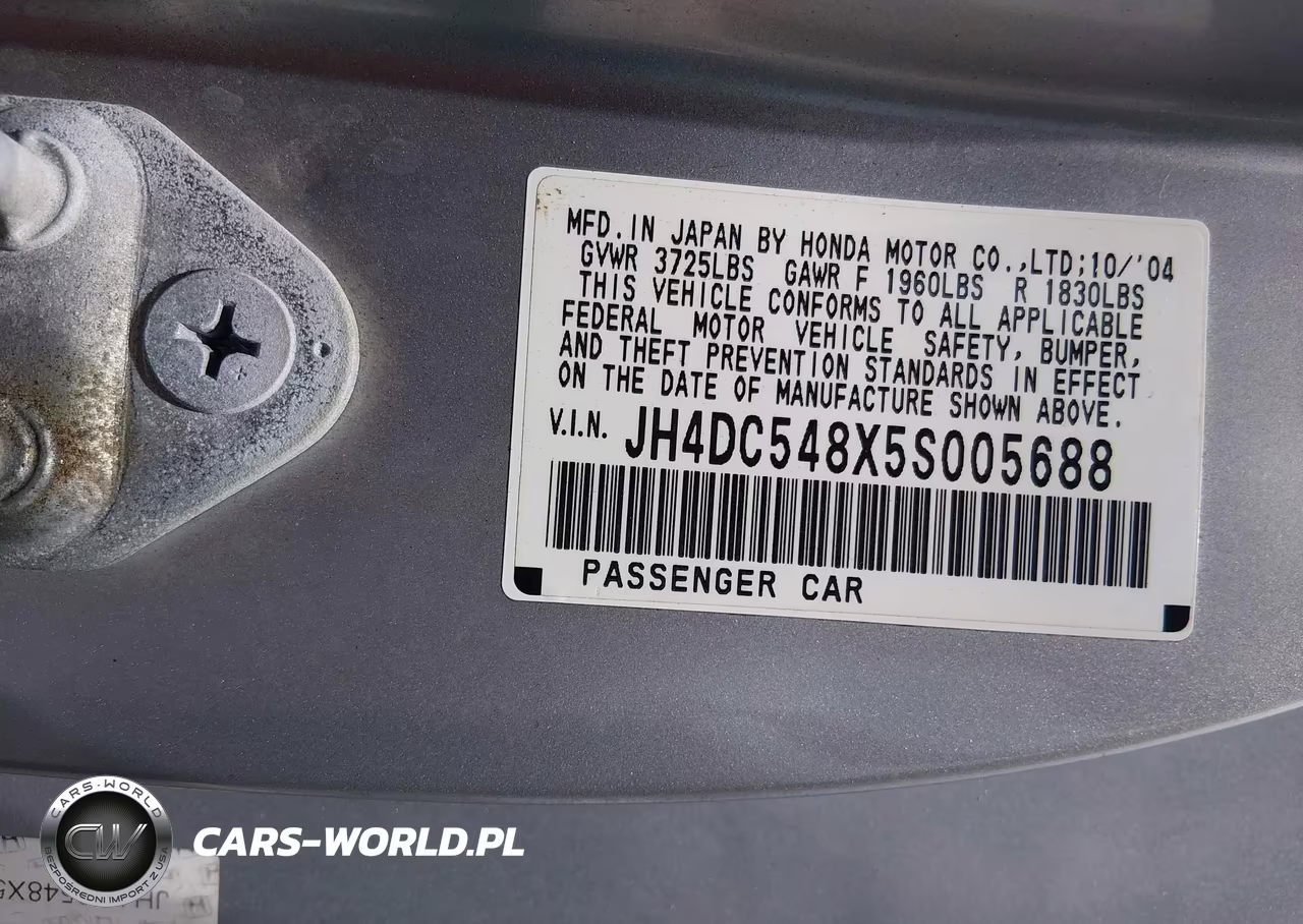 2005 Acura Rsx VIN:JH4DC548X5S005688 - 9