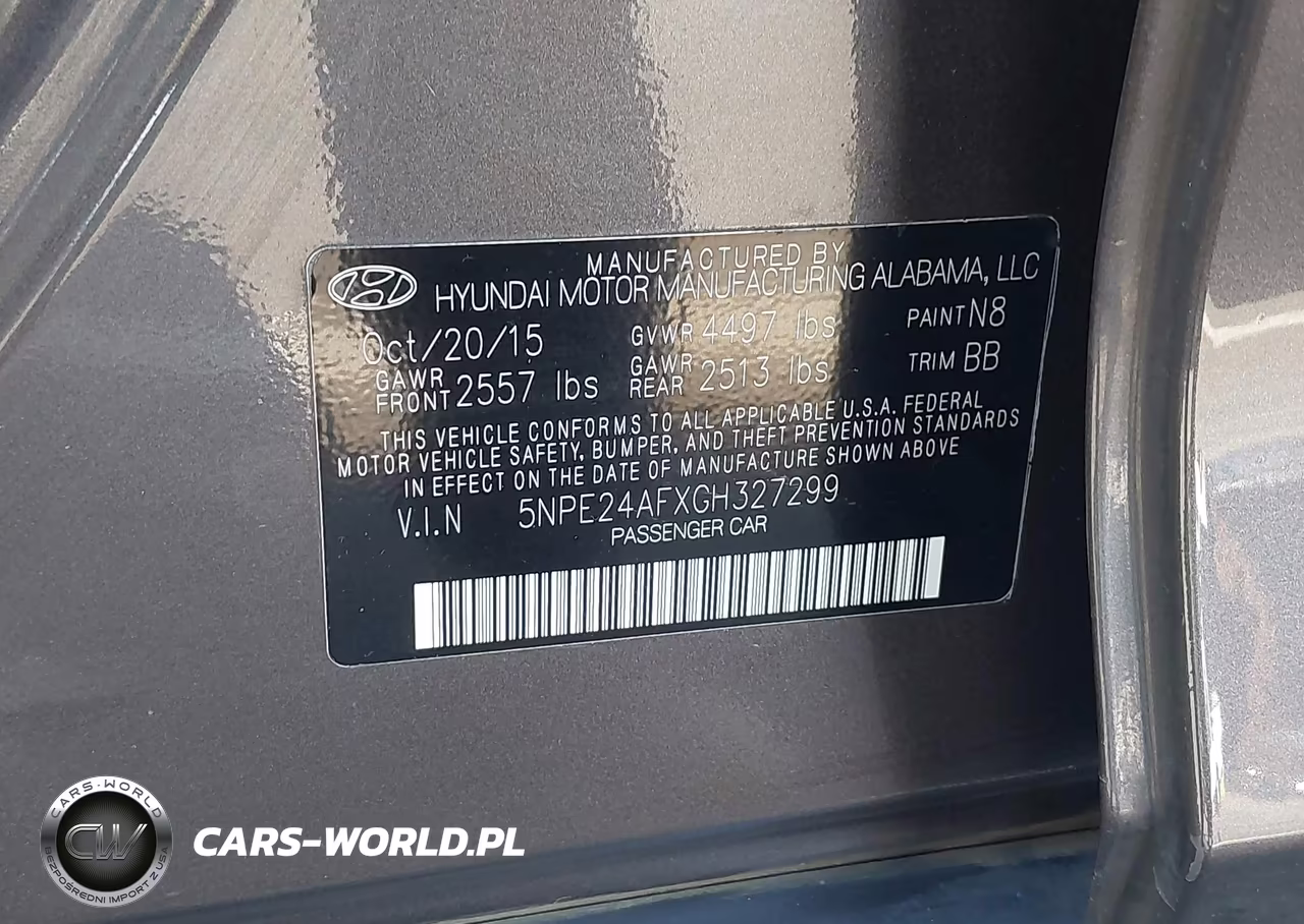 2016 Hyundai Sonata Se VIN:5NPE24AFXGH327299 - 9