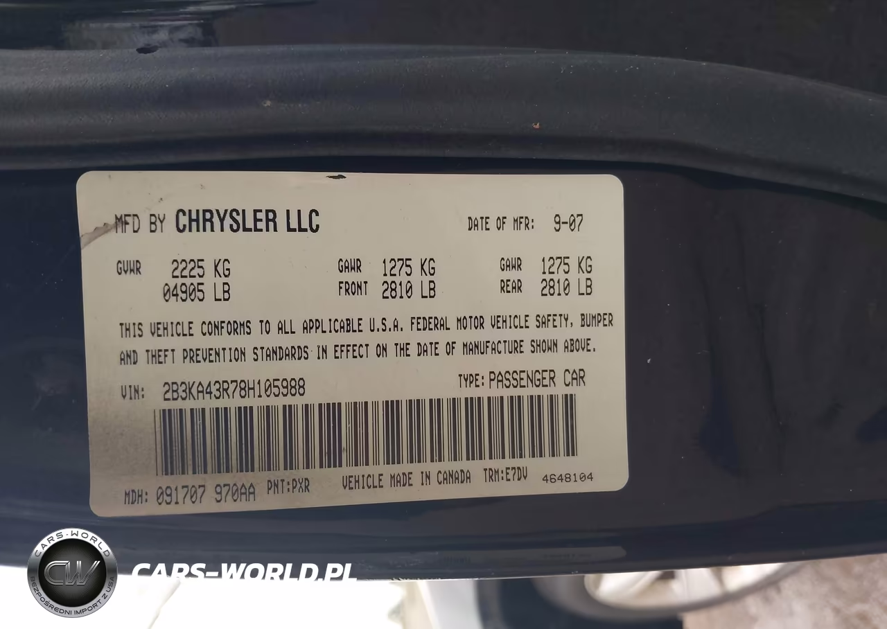 2008 Dodge Charger VIN:2B3KA43R78H105988 - 9