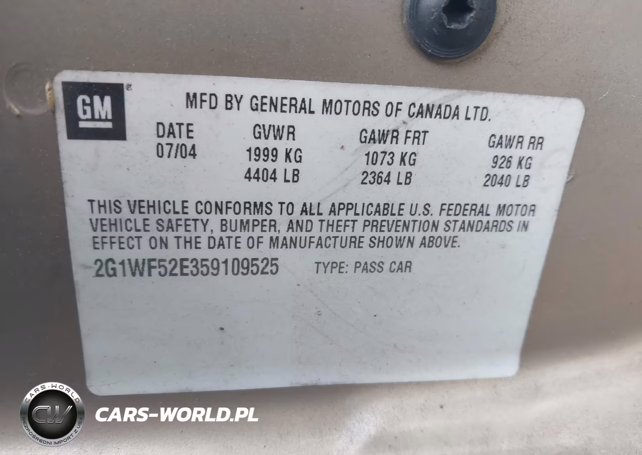 2005 Chevrolet Impala VIN:2G1WF52E359109525 - 9