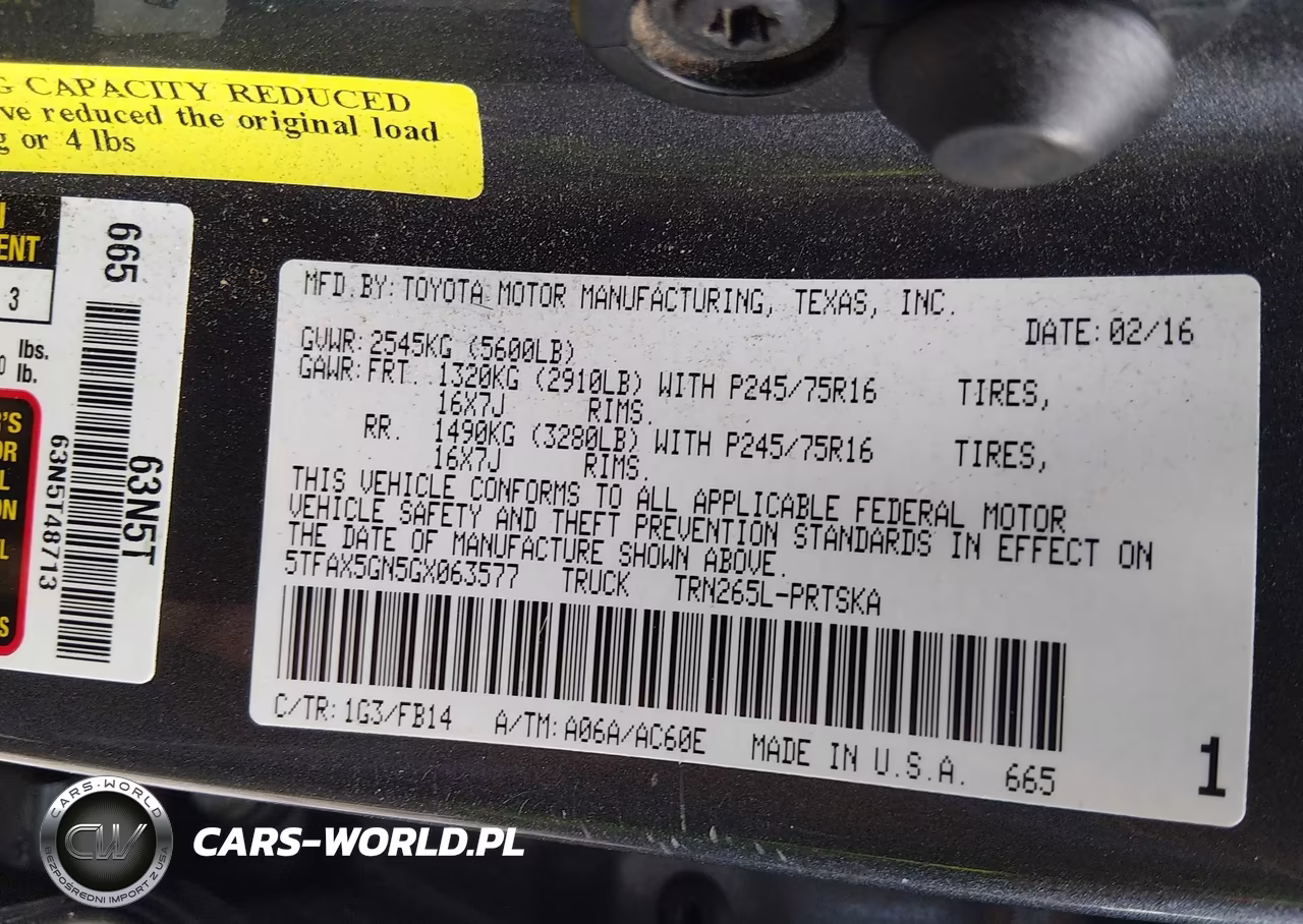 2016 Toyota Tacoma Sr VIN:5TFAX5GN5GX063577 - 9