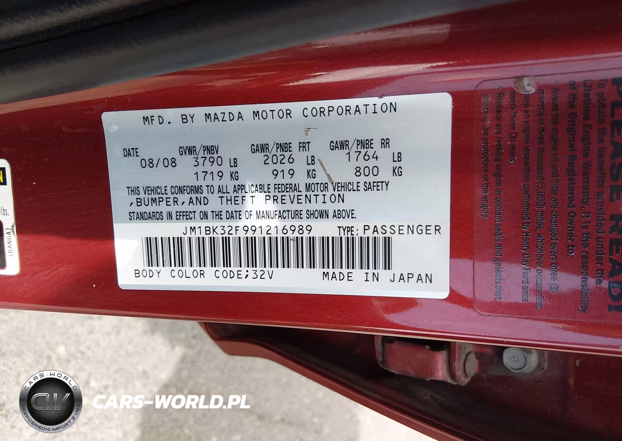 2009 Mazda Mazda3 I Sport VIN:JM1BK32F991216989 - 9