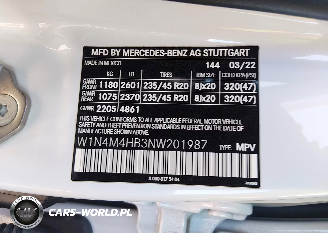 2022 Mercedes-Benz Glb 250 4Matic VIN:W1N4M4HB3NW201987 - 9