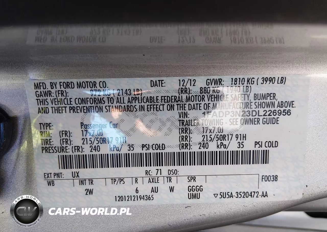 2013 Ford Focus Titanium VIN:1FADP3N23DL226956 - 9
