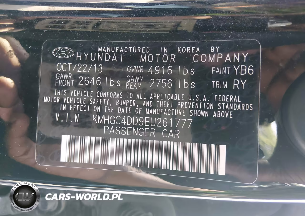 2014 Hyundai Genesis 3.8 VIN:KMHGC4DD9EU261777 - 9