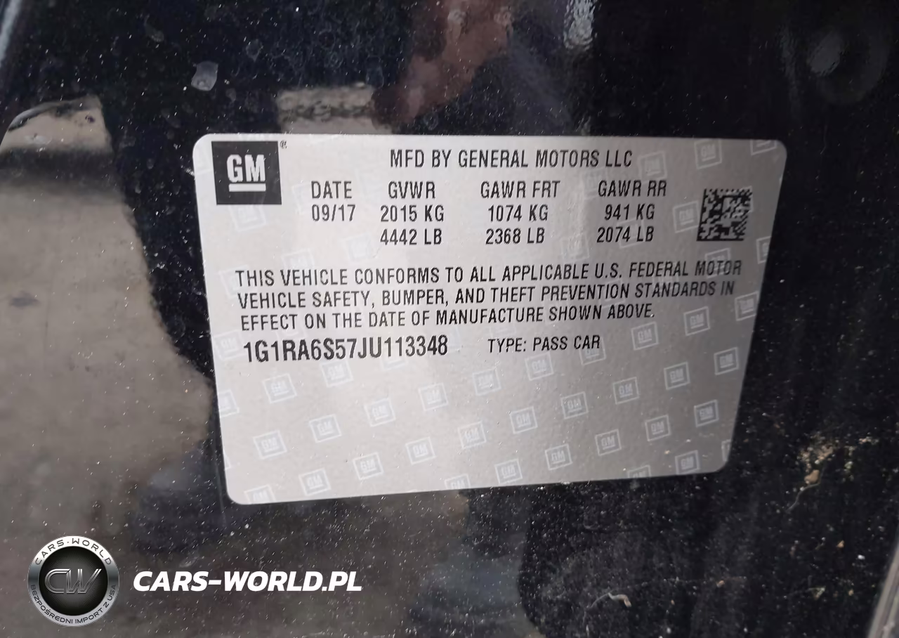 2018 Chevrolet Volt Lt VIN:1G1RA6S57JU113348 - 9
