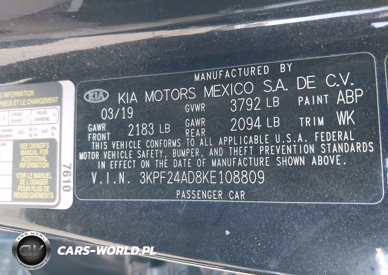 2019 Kia Forte Lxs VIN:3KPF24AD8KE108809 - 9