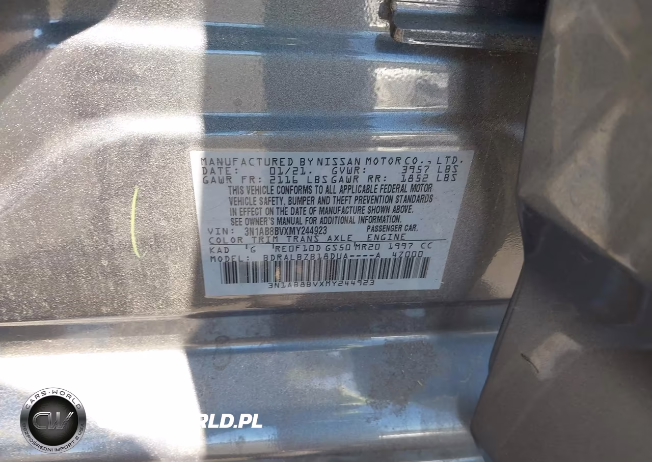 2021 Nissan Sentra S Xtronic Cvt VIN:3N1AB8BVXMY244923 - 9