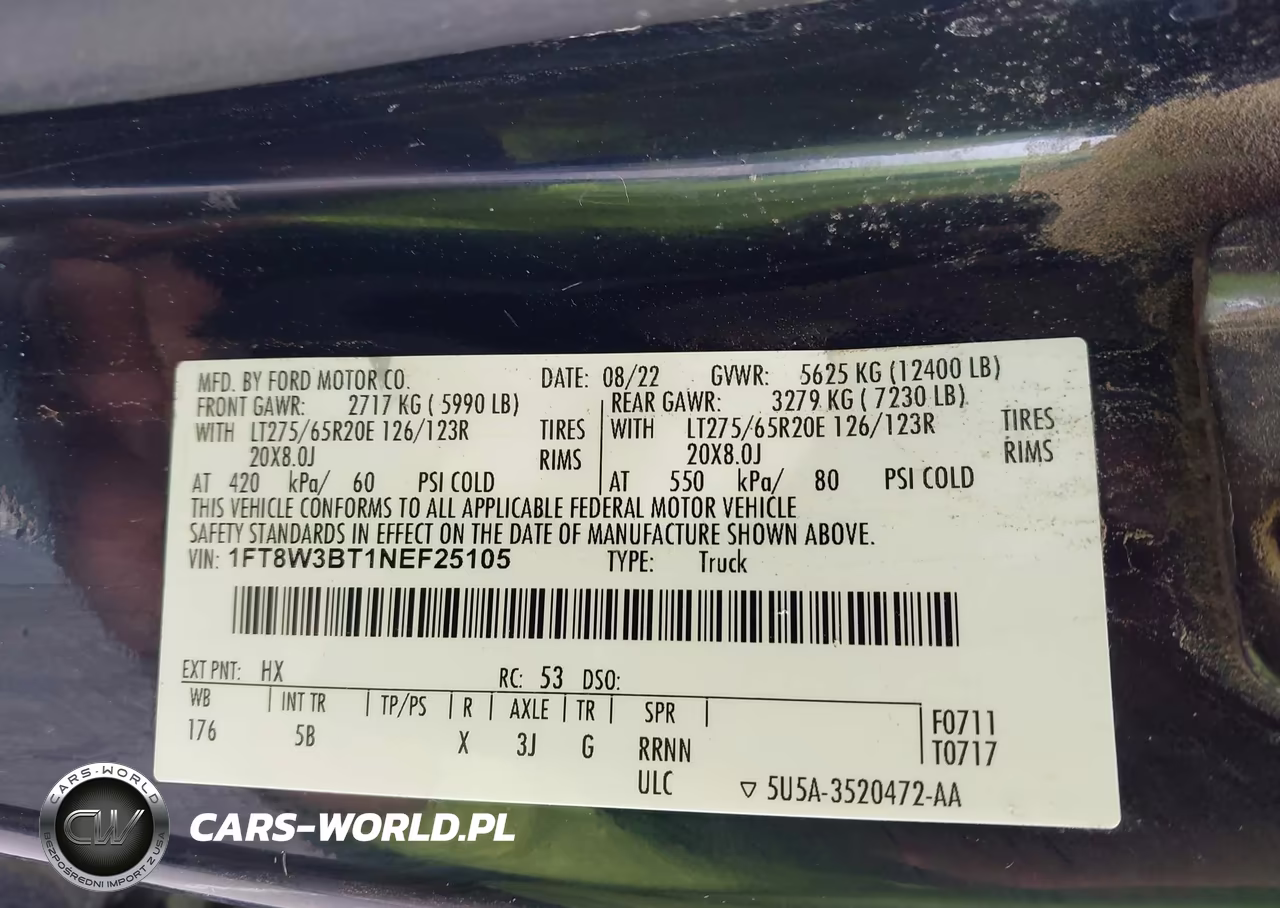 2022 Ford F-350 Lariat VIN:1FT8W3BT1NEF25105 - 8