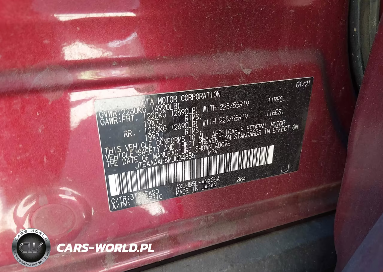 2021 Toyota Venza Xle VIN:JTEAAAAH6MJ034855 - 9
