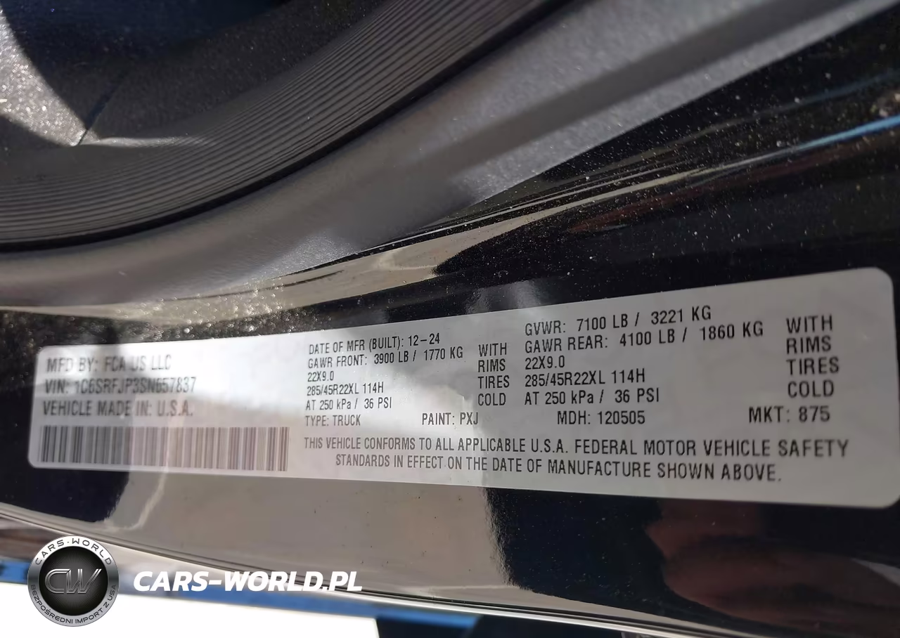 2025 Ram 1500 VIN:1C6SRFJP3SN657837 - 9