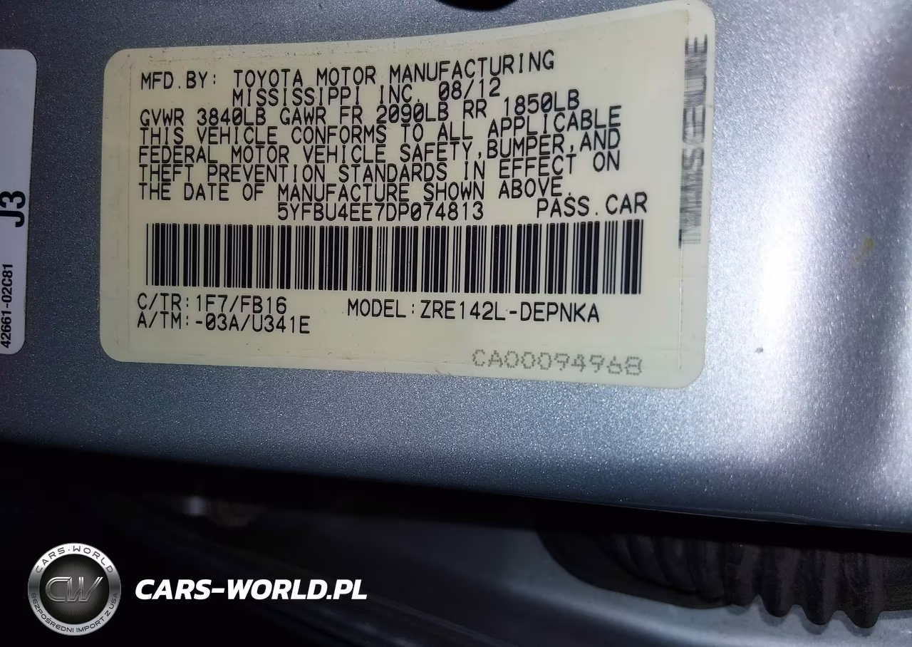 2013 Toyota Corolla Le VIN:5YFBU4EE7DP074813 - 9