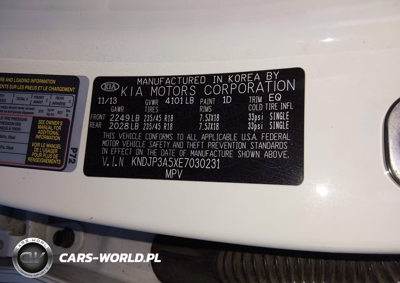 2014 Kia Soul + VIN:KNDJP3A5XE7030231 - 9