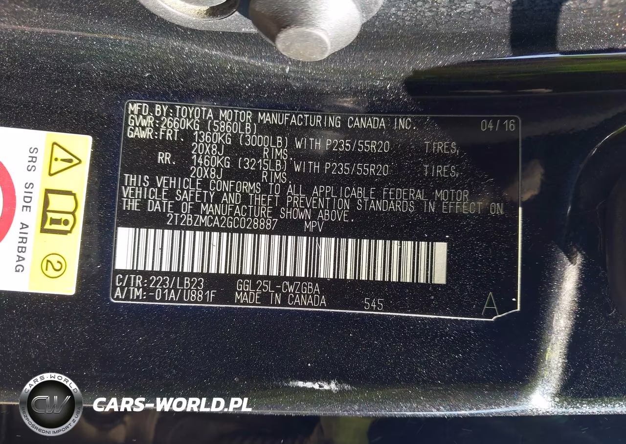 2016 Lexus Rx 350 VIN:2T2BZMCA2GC028887 - 9