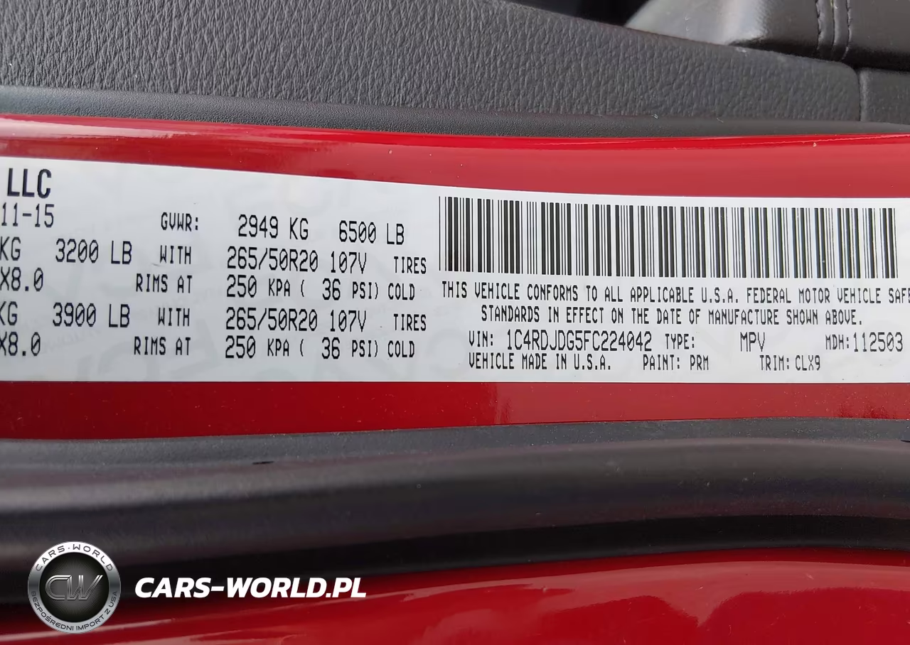 2015 Dodge Durango Limited VIN:1C4RDJDG5FC224042 - 9