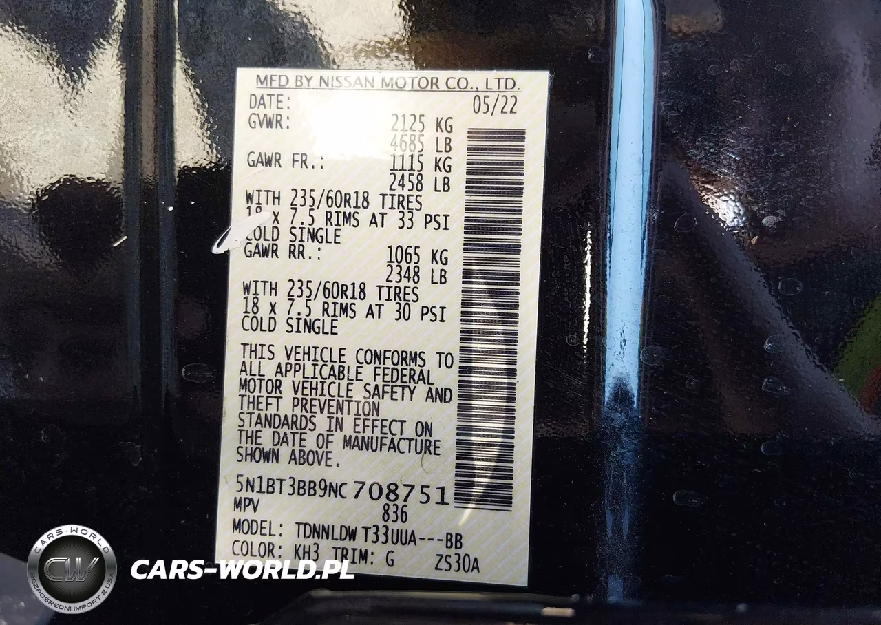 2022 Nissan Rogue Sv Intelligent Awd VIN:5N1BT3BB9NC708751 - 9