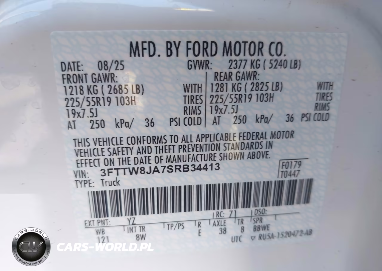 2025 Ford Maverick Xlt VIN:3FTTW8JA7SRB34413 - 9