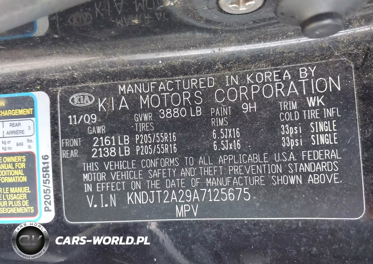 2010 Kia Soul + VIN:KNDJT2A29A7125675 - 9
