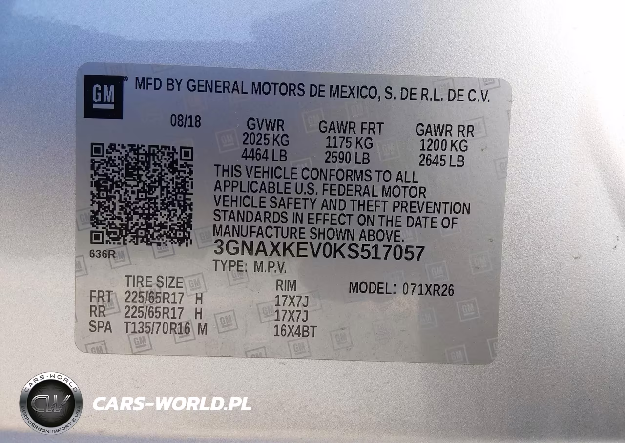 2019 Chevrolet Equinox Lt VIN:3GNAXKEV0KS517057 - 9