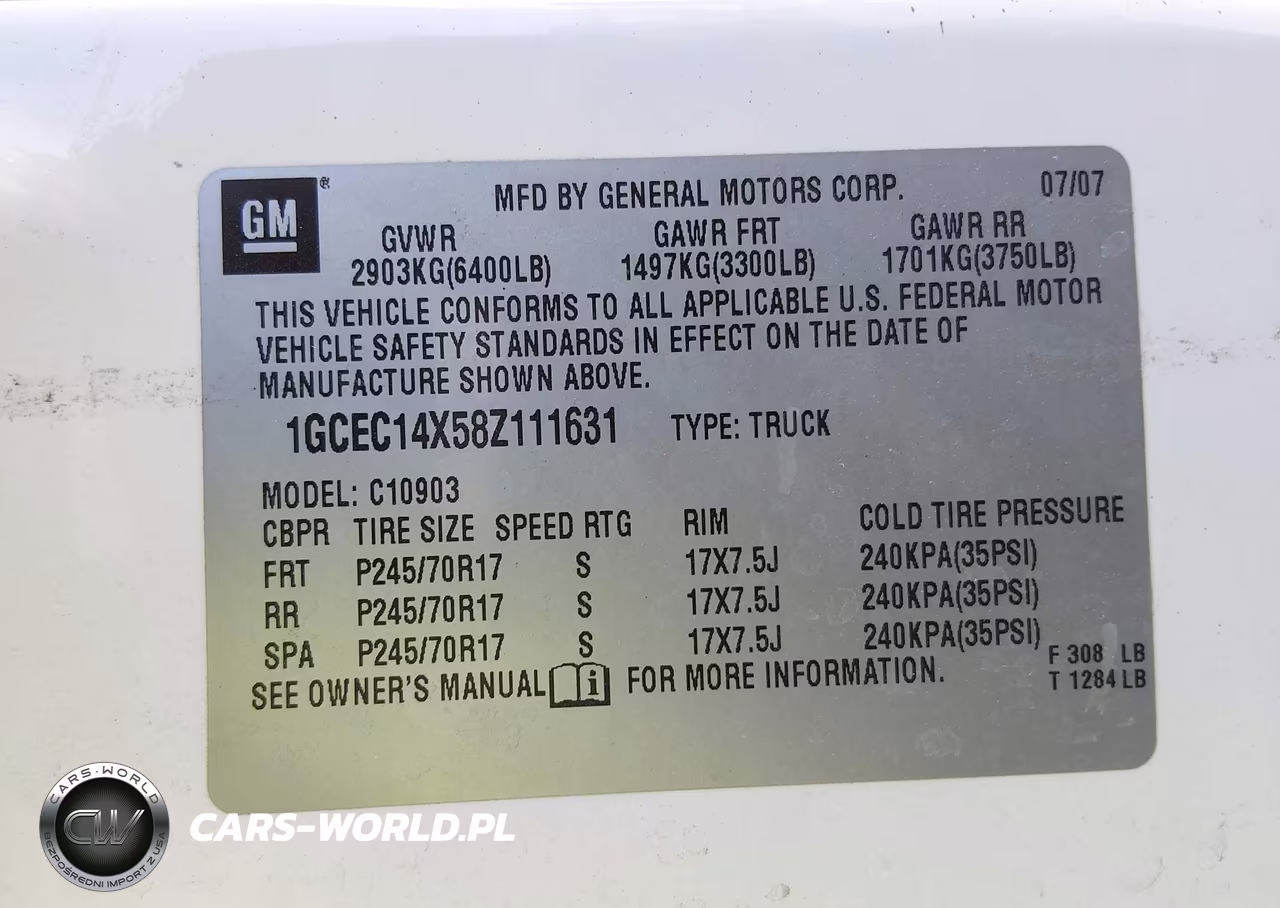2008 Chevrolet Silverado 1500 Work Truck VIN:1GCEC14X58Z111631 - 9
