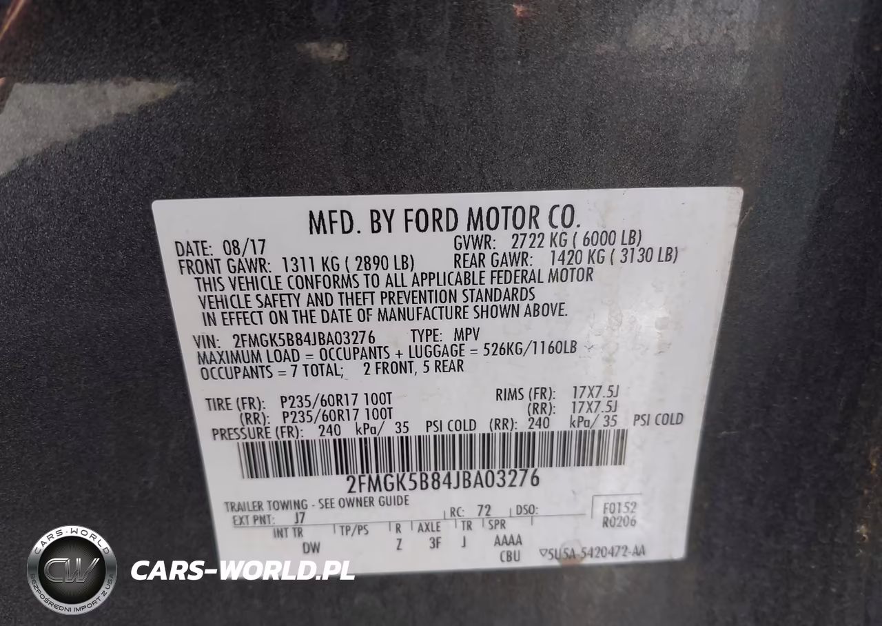 2018 Ford Flex Se VIN:2FMGK5B84JBA03276 - 9