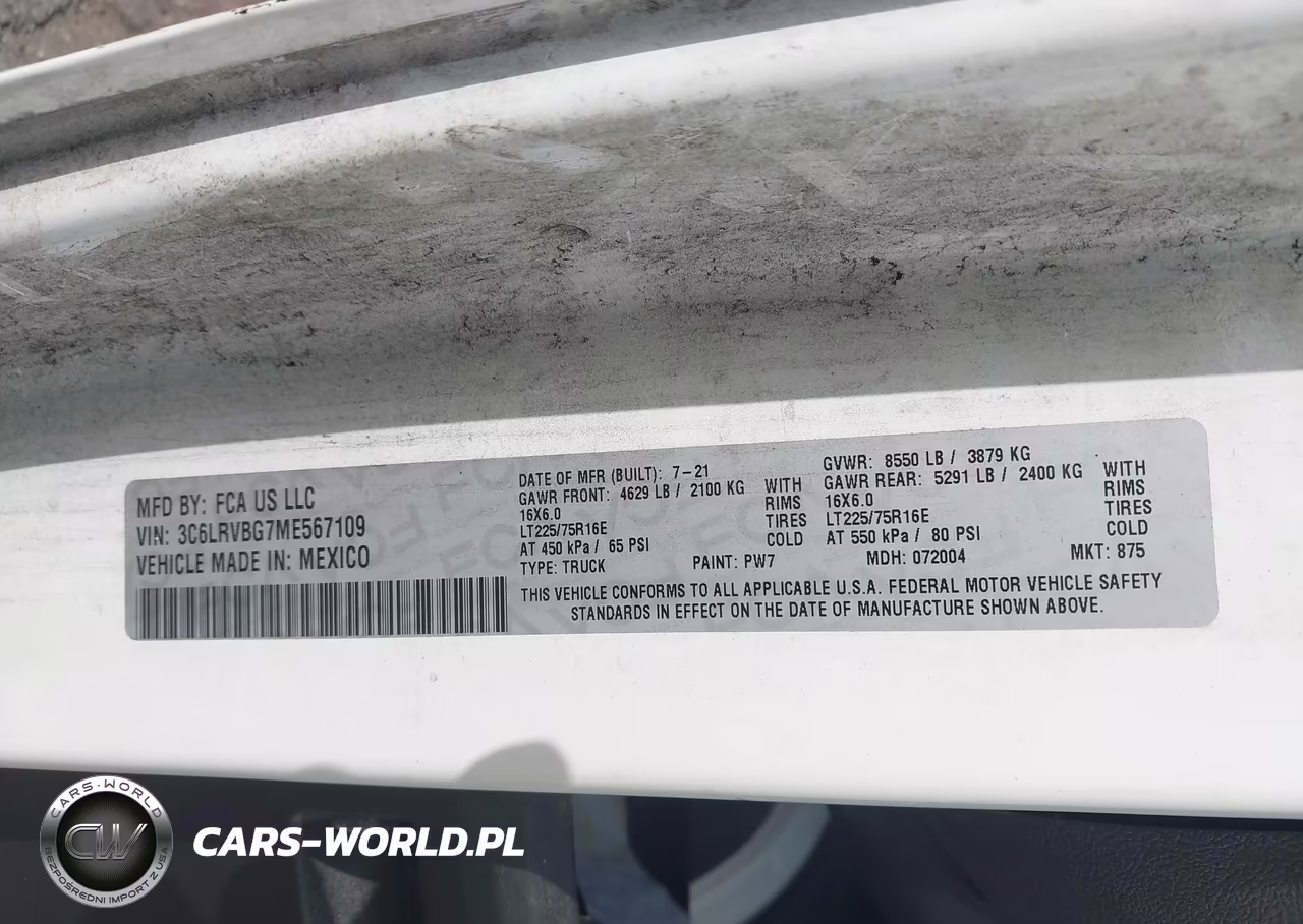 2021 Ram Promaster 1500 High Roof 136 Wb VIN:3C6LRVBG7ME567109 - 9
