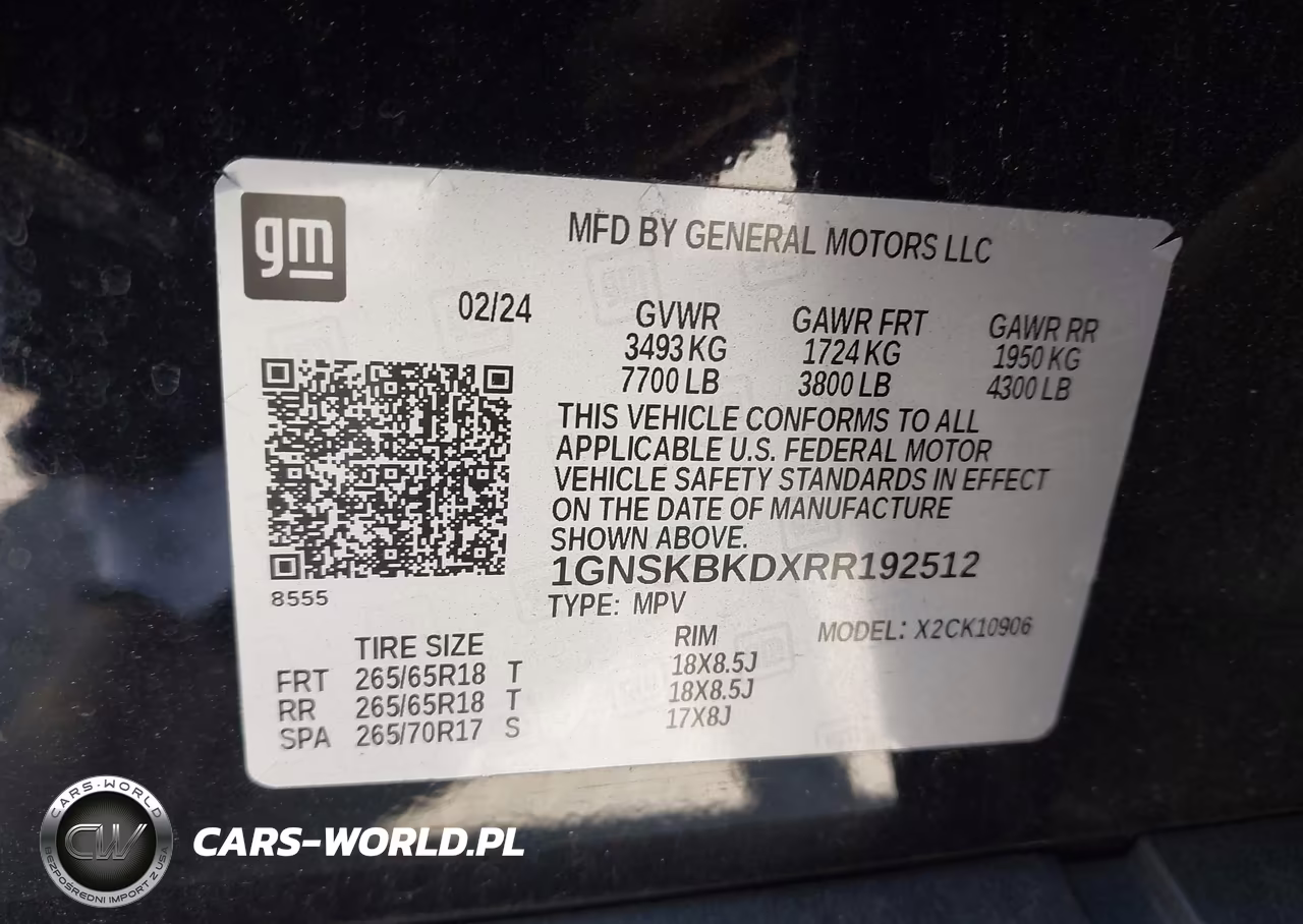 2024 Chevrolet Suburban 4Wd Ls VIN:1GNSKBKDXRR192512 - 9