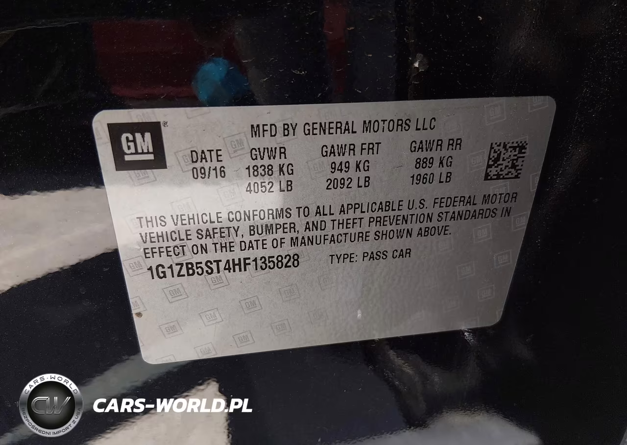 2017 Chevrolet Malibu Ls VIN:1G1ZB5ST4HF135828 - 9