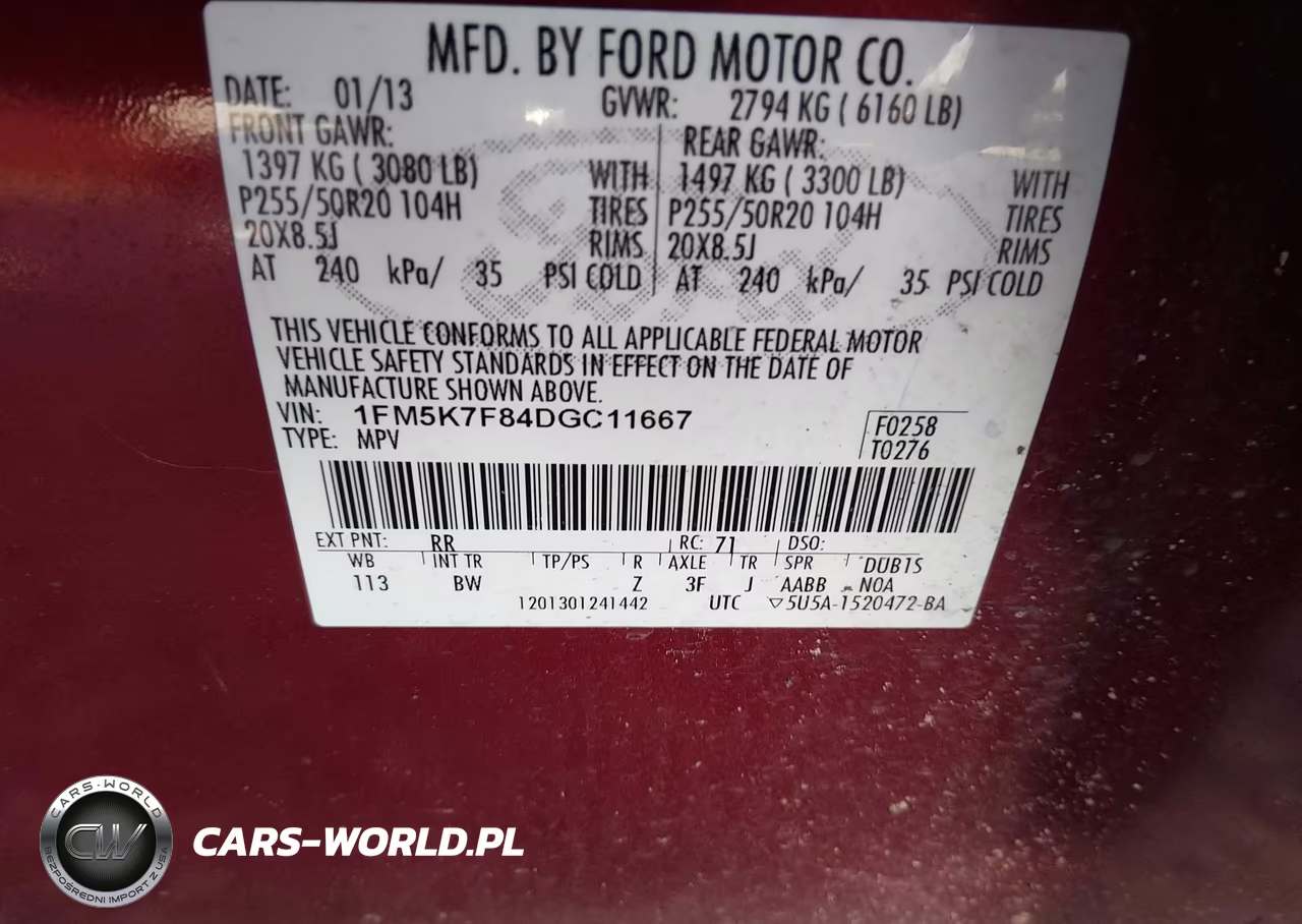 2013 Ford Explorer Limited VIN:1FM5K7F84DGC11667 - 9