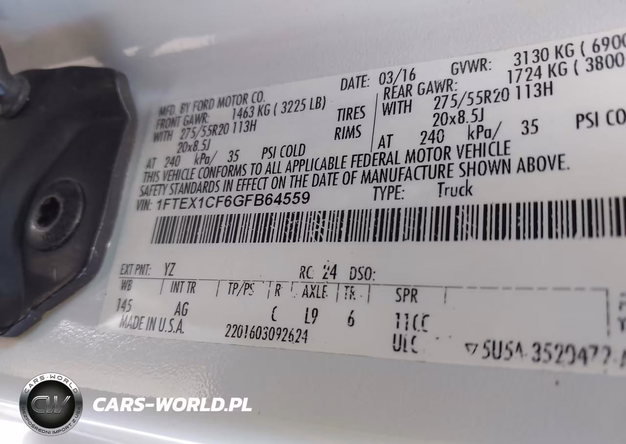 2016 Ford F-150 Lariat-Xl-Xlt VIN:1FTEX1CF6GFB64559 - 9