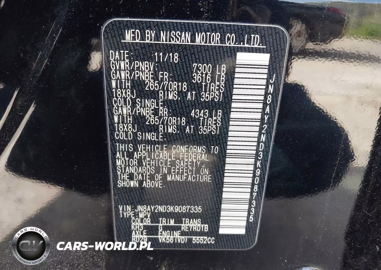 2019 Nissan Armada Sv VIN:JN8AY2ND3K9087335 - 9