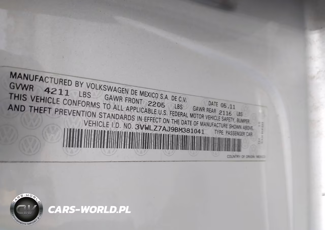 2011 Volkswagen Jetta 2.5L Sel VIN:3VWLZ7AJ9BM381041 - 9